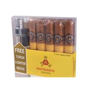 Montecristo Classic Collection Toro 5 Pack with Lighter