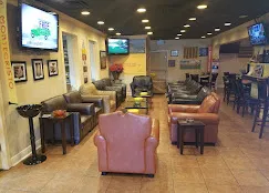 Cigar Shop Tampa Pivo Lounge seating area at Cigar Castle Tampa